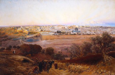 Gerusalemme dal Monte degli Ulivi, 1902 da Gustave Bauernfeind