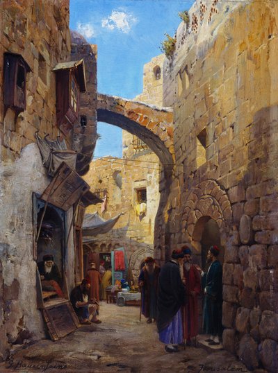 Scena di strada a Gerusalemme da Gustave Bauernfeind