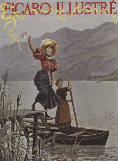 Al lago del Bourget. Copertina di Le Figaro Illustré, settembre 1895 da Gustave Bourgain