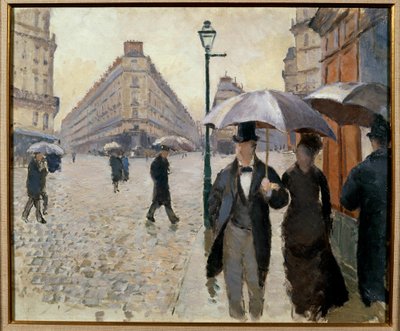 Una Strada di Parigi con Tempo Piovoso (Place de l