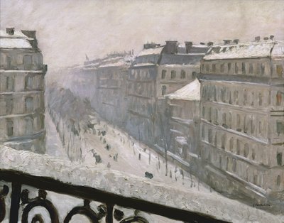 Boulevard Haussmann nella neve, 1879 o 1881 da Gustave Caillebotte