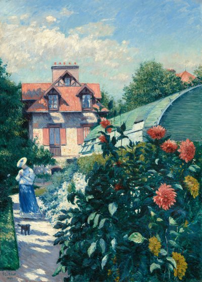 Dalie, Giardino a Petit Gennevilliers da Gustave Caillebotte