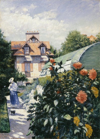 Dalie, Giardino a Petit Gennevilliers da Gustave Caillebotte
