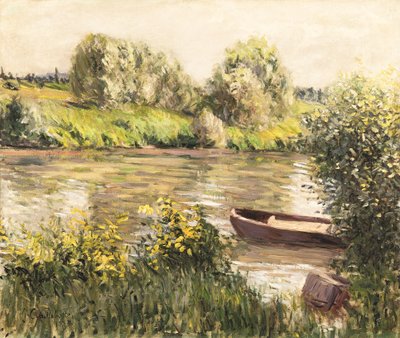Francese: Barque près de la rive, effet d