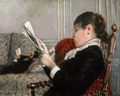 Interno, donna che legge, 1880 da Gustave Caillebotte