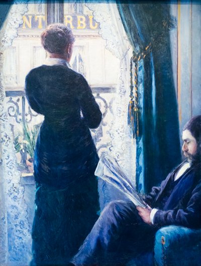 Interno, donna alla finestra da Gustave Caillebotte