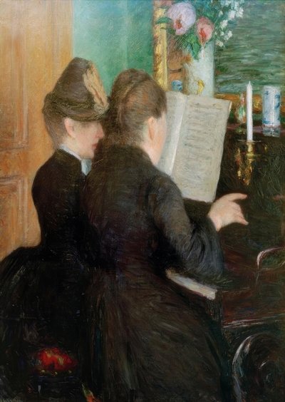 La lezione di piano da Gustave Caillebotte