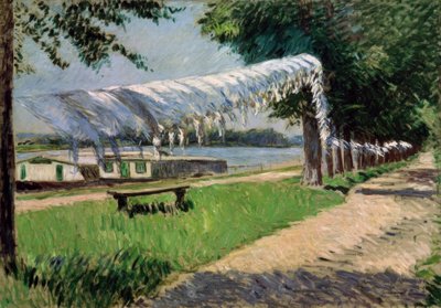 Panni che asciugano sulla Senna, Petit Gennevilliers da Gustave Caillebotte