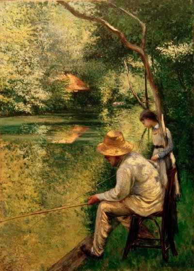 Pesca alla lenza da Gustave Caillebotte