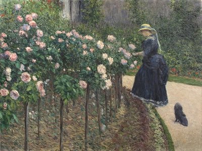 Rose, Giardino a Petit Gennevilliers da Gustave Caillebotte