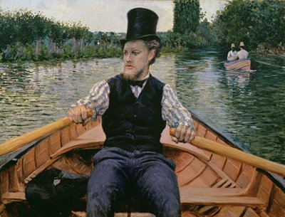 Rematore con cilindro, c.1877-78 da Gustave Caillebotte