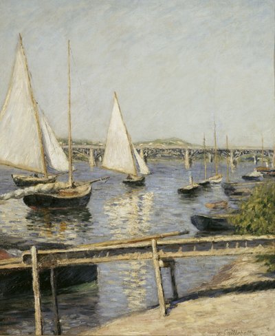 Barche a vela ad Argenteuil, c. 1888 da Gustave Caillebotte