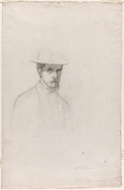 Autoritratto con cappello da Gustave Caillebotte