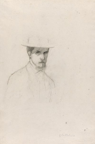 Autoritratto con cappello da Gustave Caillebotte