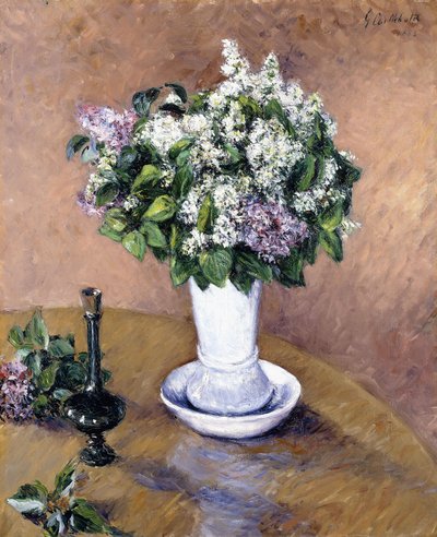 Natura morta con vaso di lillà, 1883 da Gustave Caillebotte