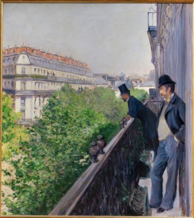 Un balcone, Boulevard Haussmann da Gustave Caillebotte