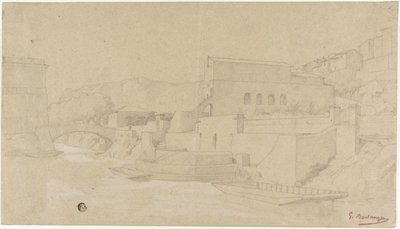 Città italiana su un fiume da Gustave Clarence Rodolphe Boulanger