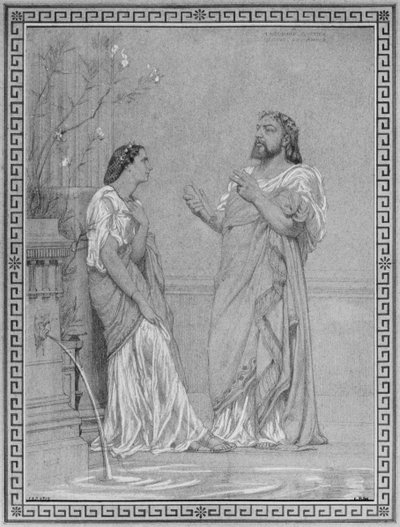 Theophile Gautier e Maria Favart, bozzetto per il dipinto 