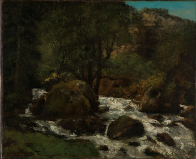 Un ruscello nella foresta, Jura (dettaglio) da Gustave Courbet