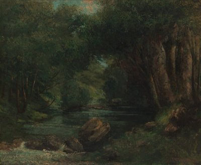 Un ruscello nella foresta, ca. 1868-77 da Gustave Courbet