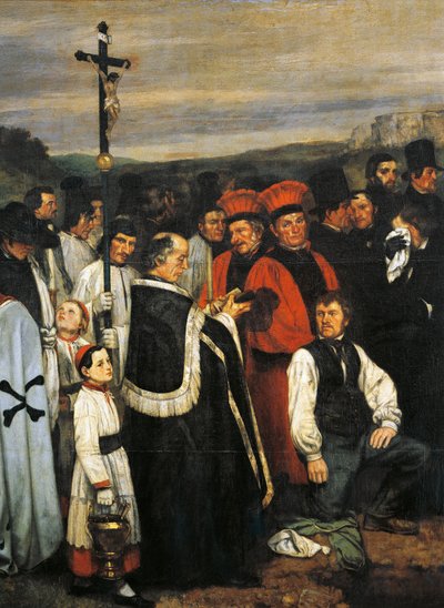 Un funerale a Ornans da Gustave Courbet