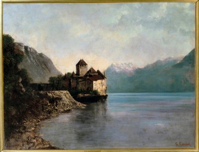Un castello sulle rive del Lago Lemano in Svizzera da Gustave Courbet