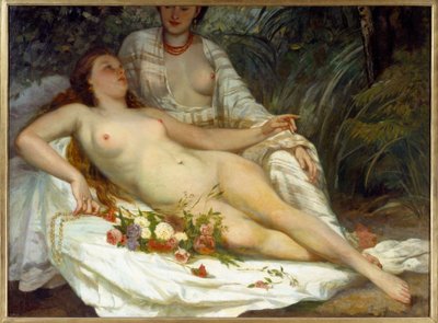 Bagnanti dette due donne nude da Gustave Courbet