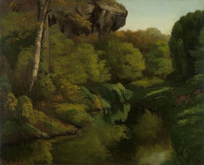 Vista nella foresta di Fontainebleau da Gustave Courbet