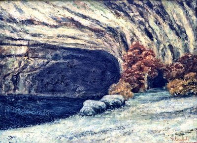 Grotta di Loue coperta di neve da Gustave Courbet