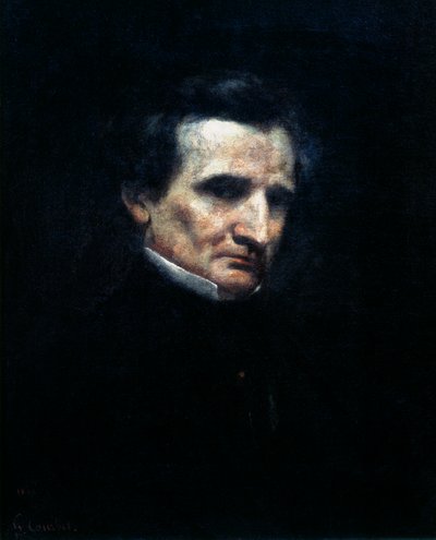 Hector Berlioz, compositore romantico francese, 1850 da Gustave Courbet