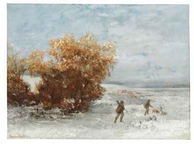 Cacciatori nella neve, 1866 da Gustave Courbet