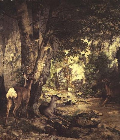 La Remise des Chevreuils (dettaglio) da Gustave Courbet
