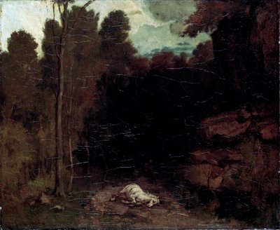 Paesaggio con un cavallo morto, 1850s da Gustave Courbet