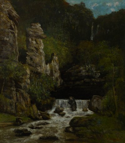 Paesaggio con cascata da Gustave Courbet