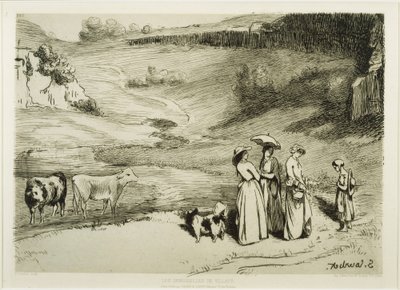 Le signorine del villaggio da Gustave Courbet