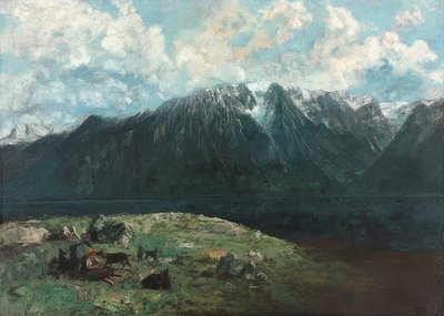 Vista panoramica delle Alpi, Les Dents du Midi da Gustave Courbet