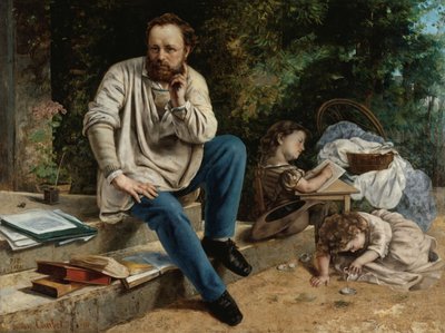 Pierre-Joseph Proudhon e i suoi figli da Gustave Courbet
