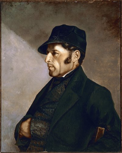 Ritratto di Eleonor Regis Courbet padre del pittore Dipinto di Gustave Courbet da Gustave Courbet