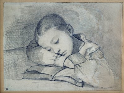 Ritratto di Juliette Courbet che dorme. Disegno a mina di piombo di Gustave Courbet (1819-1877). 1841. Dim. 0,20 x 0,26. Parigi, Museo d
