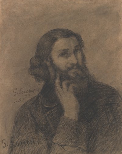 Autoritratto, c.1866 da Gustave Courbet