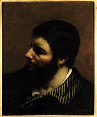Autoritratto con colletto a strisce da Gustave Courbet