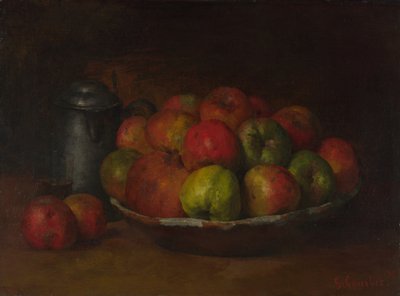 Natura morta con mele e un melograno, 1871-1872 da Gustave Courbet