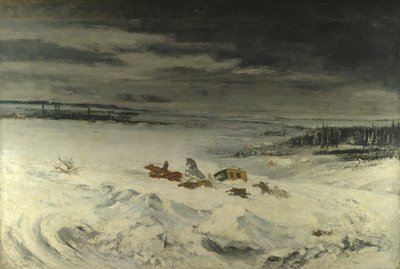 La diligenza nella neve da Gustave Courbet