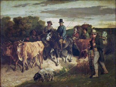 I contadini di Flagey che tornano dalla fiera da Gustave Courbet