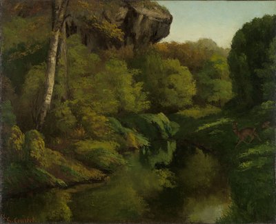Veduta nella foresta di Fontainebleau da Gustave Courbet