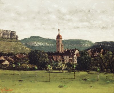 Veduta di Ornans e il suo Campanile da Gustave Courbet