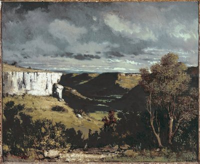 Veduta della valle della Loue con tempo tempestoso da Gustave Courbet