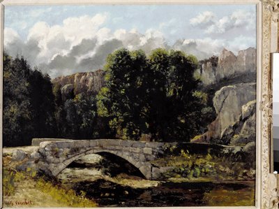 Veduta del ponte di Saint Sulpice a Fleurier, Svizzera da Gustave Courbet