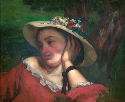 Donna con fiori sul cappello da Gustave Courbet