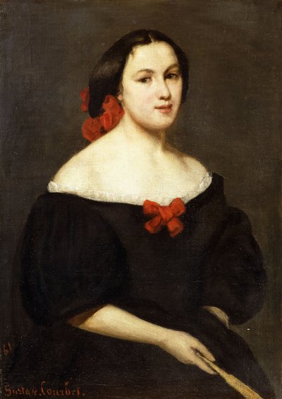 Donna con un Ventaglio, 1861 da Gustave Courbet